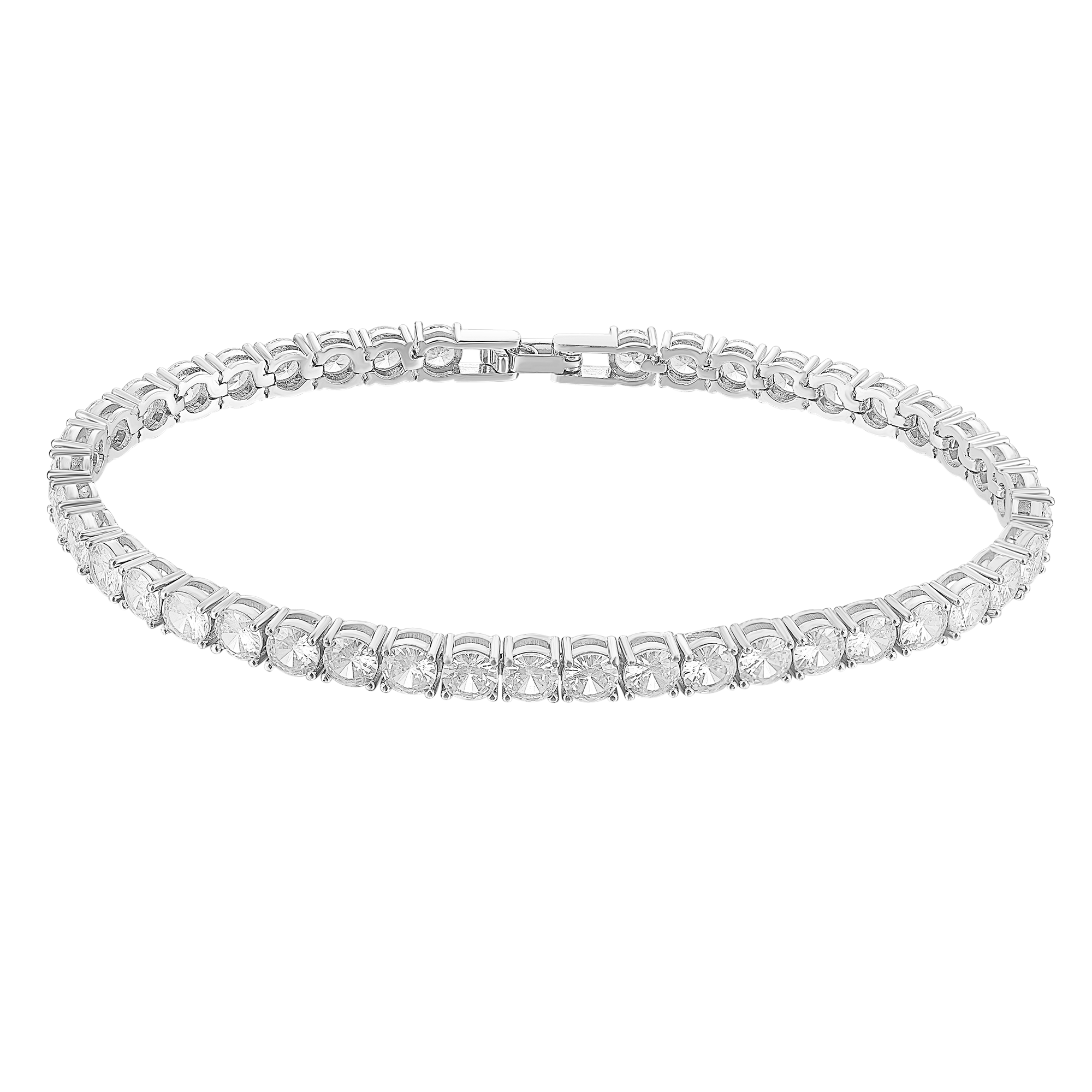 Tennis Bracelet - White Gold Plated