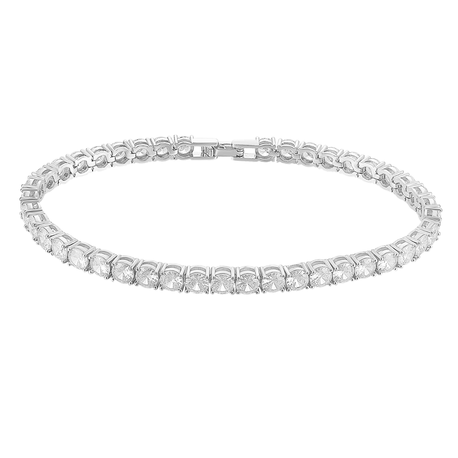 Bracelet Tennis Femme - Or Blanc 