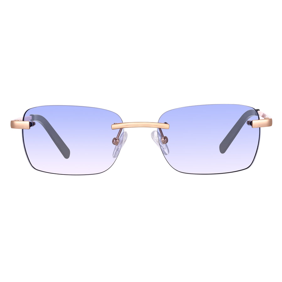 Damenbrillen Blauer Farbverlauf | 9K vergoldet