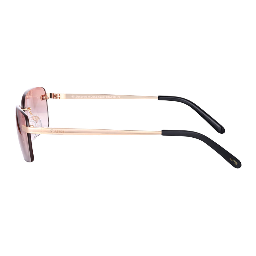 Damenbrillen Braun Farbverlauf | 9K vergoldet